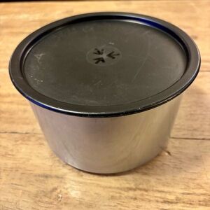 Tupperware Black Round Snap-On Lid and Container